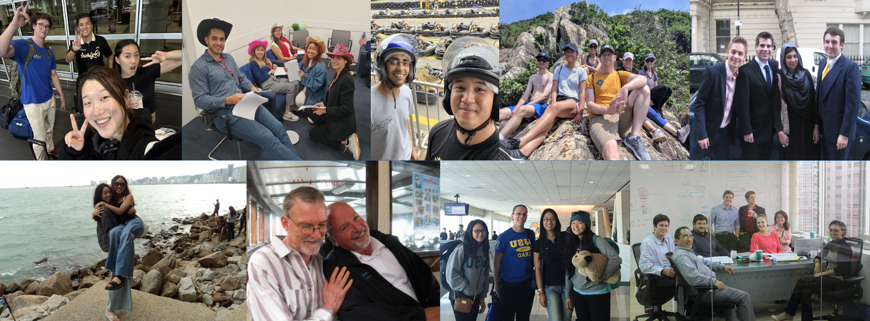 A collage showcasing students and faculty members from the internship program, highlighting the spirit of lifelong friendship. The images capture diverse groups of friends smiling, laughing, and engaging in various activities