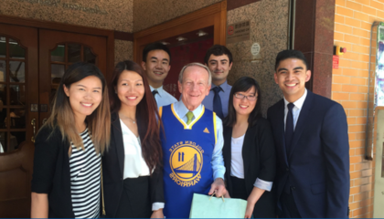 TGIP students with Jim Thompson